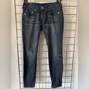 TRUE RELIGION Brand Jeans Dark Wash Skinny Jeans Size 25